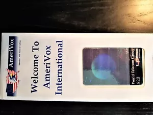 Amerivox Phone Card. World Telecom Group Int. Hologram. New in Sealed Envelope. - Picture 1 of 1