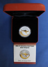 2004 Australia Silver 1oz Gold Plated $1 Kangaroo coin in Case with COA