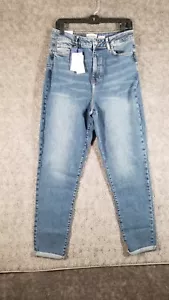New Look Women Tall Sz 10 Mom Jeans Blue NWT Denim Casual Wash Lift & Shape - Picture 1 of 11