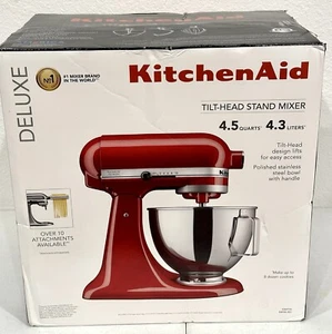 NEW KITCHENAID TILT-HARD STAND MIXER EMPIRE RED DELUXE 4.5QUART KSM97ER - Picture 1 of 5