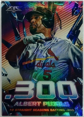 2020 Topps Fire Albert Pujols Shattering Stats #SS-9 Gold Minted - Image 1 of 3