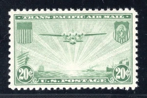 US # C20 11935) - 20 Cent - MNH - Grade: XF - Sup 95 (mit Zertifikat) China Clipper Flugzeug - Bild 1 von 3