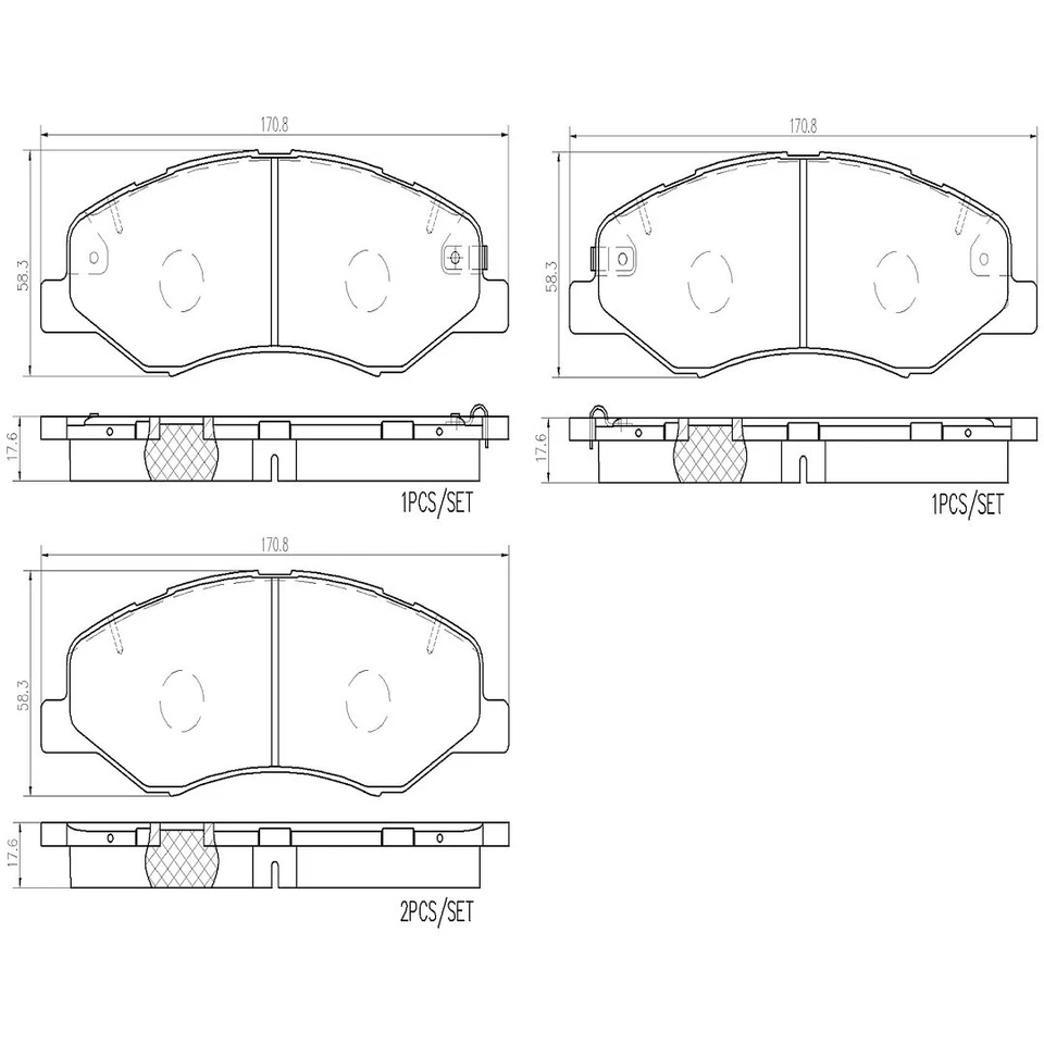 Brembo Front Ceramic Brake Pads Fits 2018-2020 Honda Odyssey 4 Pc Brakes P28102N Foto 1 de 1