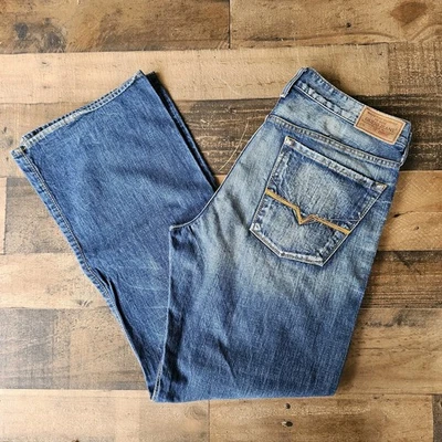 GUESS Cliff Boot Jeans Men 36x34 Wide Leg Dark Wash Skater Stretch - Image 1 of 4