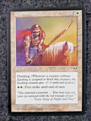 Magic the Gathering MTG Zhalfirin Knight (50) Mirage  NM (DS3D1L4) - Image 1 of 4