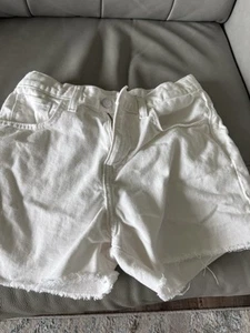 Old Navy Girls Denim Shorts - 14 - White - Adjustable Waist - Picture 1 of 5