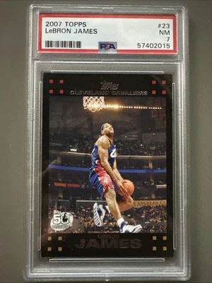 2007-08 Topps LeBron James #23 NM PSA 7 - Image 1 of 2