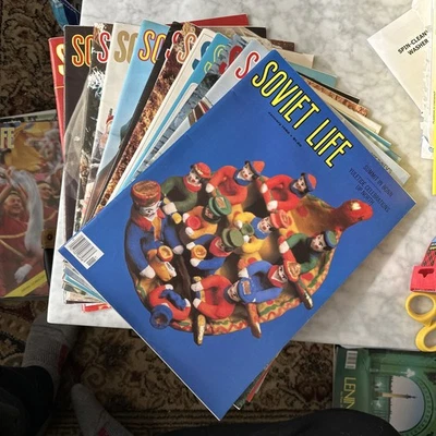 1982 Soviet Life Magazine Complete Year 12 Issue Lot Glossy Very Good Condition Foto 1 de 4