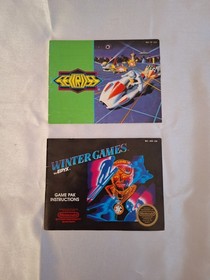 NES - Winter Games - Seicross - Game Manuals Original Good Condition