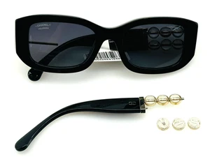 Chanel CH5542 C622/S8 Black Frame w/ Grey Polarized Lenses *Parts/Repair #43 - Picture 1 of 12