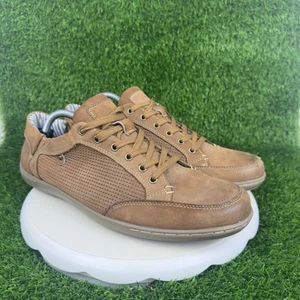 MUK LUKS MEN'S BRODI SNEAKERS BROWN 100% COW LEATHER SIZE 11 16397 - Picture 1 of 10