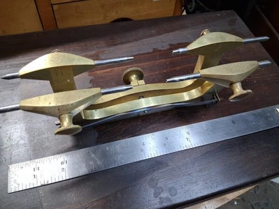 Large CLOCK Depthing Tool - Very Rare! - Antique, Brass And Steel - Image 1 of 4