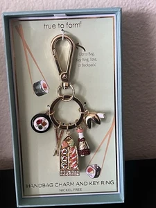 Goldtone Sushi Purse Bag Charm And Keyring - Picture 1 of 8
