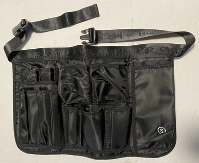 Mr. Smith Peluquería Salón Herramienta Cinturón Cintura Delantal Barbero Tijera Almacenamiento Negro Foto 1 de 4