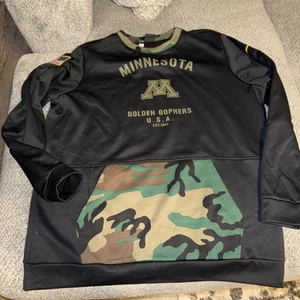 Minnesota Gophers Salute To Service Pullover Sweatshirt Schwarz Camouflage Gr. XL - Bild 1 von 6