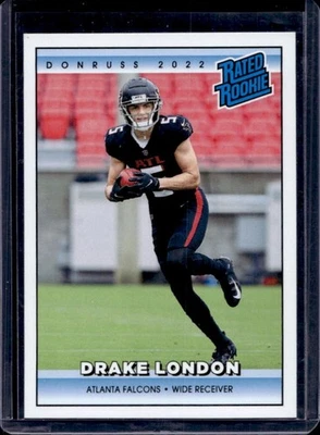 2022 Panini Instant Rated Rookie Retro Drake London Rookie RC #RR4 Falcons - Image 1 of 2