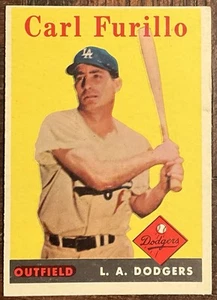 1960 TOPPS # 417 CARL FURILLO OF THE LOS ANGELES DODGERS EX/NM CONDITION - Picture 1 of 2