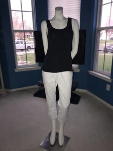 Jeans premaman donna nuovo con etichette taglia media due cuori destinazione bianco Capris scatola A - Foto 1 di 6