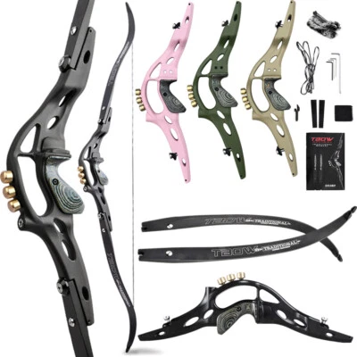 ILF 62" Recurve Bow 19'' Riser Counterweight 30-60lbs Archery American Hunting - Image 1 of 4