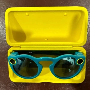 Snap Inc Snapchat Spectacles 1 Teal Camera Glasses (NO Charger Cable) *Smear - Picture 1 of 1