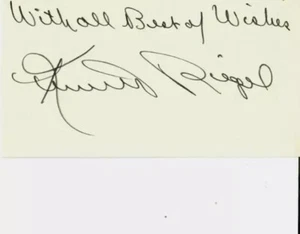 Tarjeta "Opera Legend" Kenneth Riegel firmada a mano 3X5 certificado de autenticidad - Imagen 1 de 2