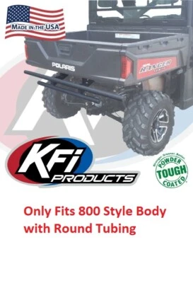 KFI Double Tube Rear Bumper Black Polaris Ranger 570 Full Size 2017-2025 - Image 1 of 3