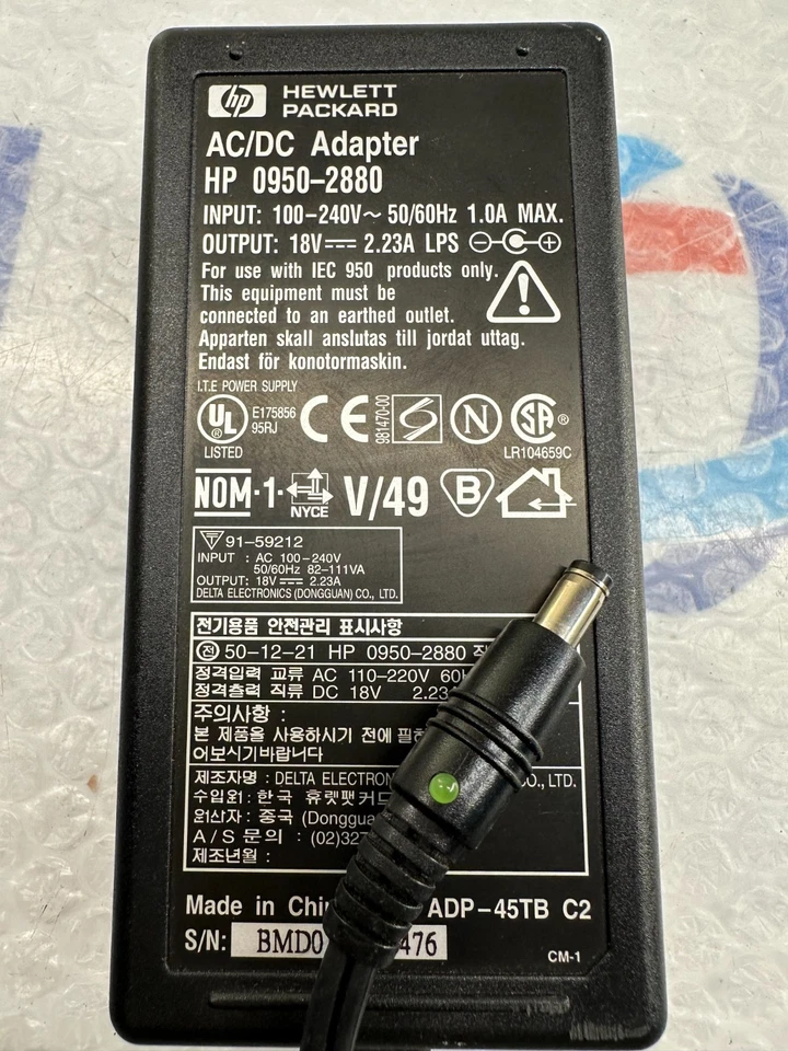 HP 0950-2880 AC/DC Adapter Power Supply For OfficeJet Printers 18V 2.23A - Image 1 of 1