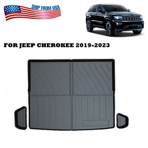 All Weather Black Cargo Mat Trunk Liner Floor Mats for 2019-2023 Jeep Cherokee - Picture 1 of 17