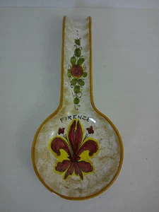 Deruta Italien Keramik Löffel Halter Rest Firenze Floral 11" - Bild 1 von 3