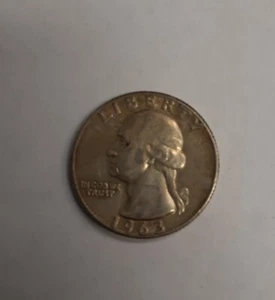1963 Washington Silver Quarter in Average Circulated Condition Priced Right - Picture 1 of 2