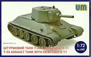Tanque de asalto UniModel 1/72 T-34 con obús U-11 de 122 mm - Imagen 1 de 1