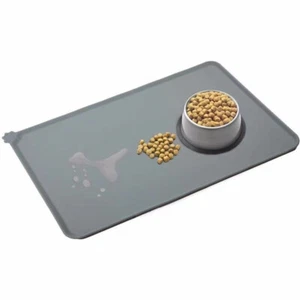 1PC Cat Dog Food Mat For Pet Feeding Bowl Floors Waterproof Non Slip Silicone - Picture 1 of 14