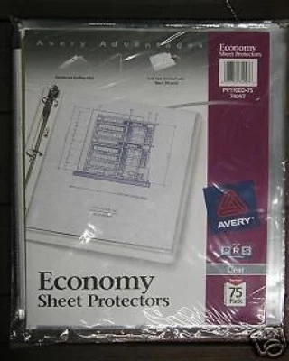 Avery PV119ED Sheet Protectors 75 count acid free clear  top loading, reinforced - Image 1 of 4