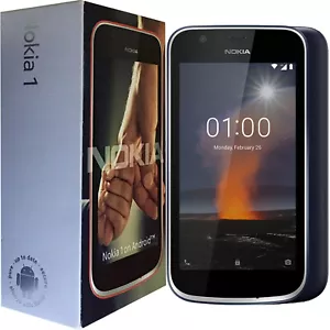 NEW Nokia 1 4G/LTE Dark Blue 8GB ROM + 1GB RAM Dual-SIM Factory Unlocked GSM - Picture 1 of 2