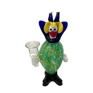 Vintage 60s Murano Italy Art Glass CANDLE HOLDER CLOWN 8.75" Hand Blown Figurine - Picture 1 of 10
