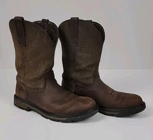 Ariat Herren Braun Leder Arbeitsstiefel ASTM F2892-17 EH Größe 13D Rutschfest - Bild 1 von 13