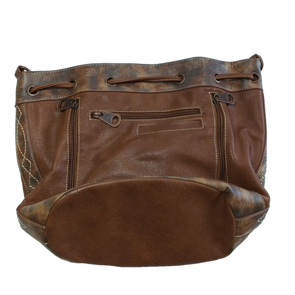 Nuevo Bolso Blazin Roxx Mujer Cuero PU Marrón con Bolsillos con Cremallera Forrado en Cachemira Foto 1 de 4