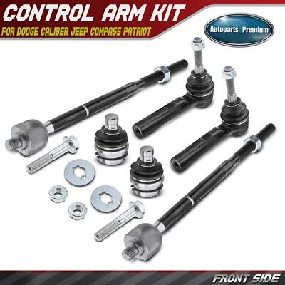 6x Inner & Outer Tie Rod End & Ball Joint for Dodge Caliber Jeep Compass Patriot - Image 1 of 4