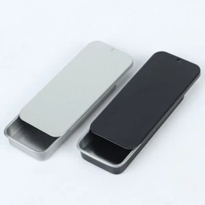 Portable Tin Box Mini Iron Slide Cover Storage Jewelry Pill Cases Container C_GL - Picture 1 of 13