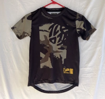 Camiseta deportiva para bicicleta Troy Lee Designs TLD YOUTH Flowline negra confinada mediana cierre Foto 1 de 3