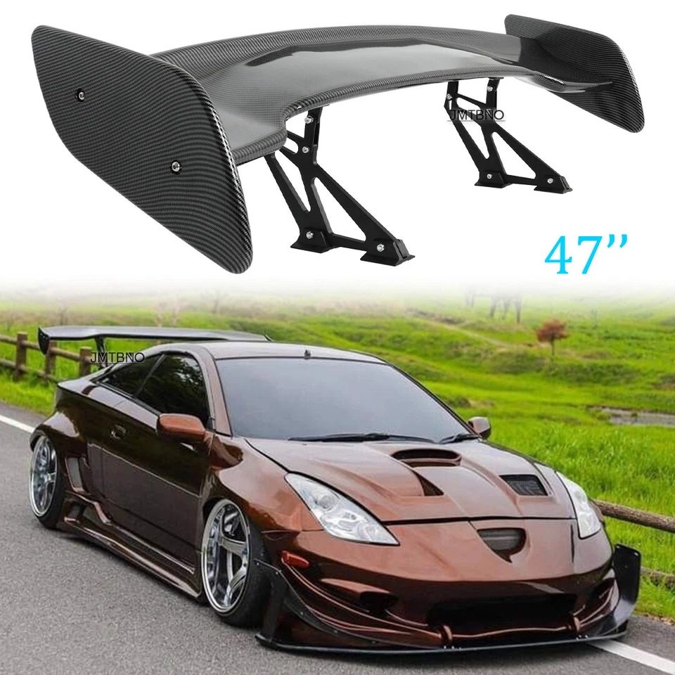 Spoiler traseiro tronco 47"" GT asa lábio ABS fibra de carbono para Toyota Celica 2000-2005 - Imagem 1 de 4