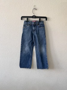 Levi Strauss Relaxed Straight Leg Adjustable Blue Jeans - Unisex Youth Size 6 - Picture 1 of 6