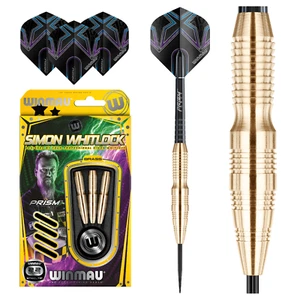 WINMAU SIMOM WHITLOCK BRASS STEEL TIP DARTS SET 22g 24g - Picture 1 of 5
