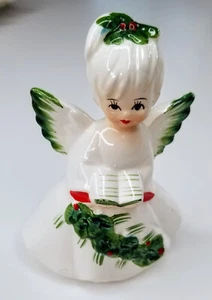 Vintage Lefton Porcelain Christmas Angel Figurine 6394 Japan - Picture 1 of 4