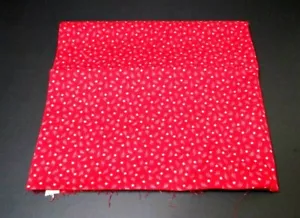 VTG Cotton Sewing Fabric Red Stars Burst Red White Patriotic 1 yd + 7" - Picture 1 of 3