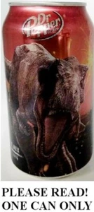 Dr. Pepper "Jurassic World Fallen Kingdom T.REX" USA 2018 NEW FULL 12oz Ltd. Ed. - Picture 1 of 4