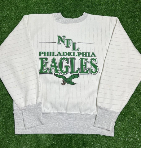 Vintage 80s 90s Philadelphia Eagles NFL Crewneck Sweatshirt Reverse Weave Style Cover