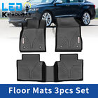 3D Floor Mats Liner for 2014-2020 Chevy Impala Black Front Rear All Weather 3PCS