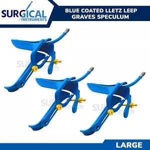 3 Stck. LLETZ LEEP Graves Vaginalspekulum große Gynäkologie blau deutsche Qualität - Bild 1 von 8