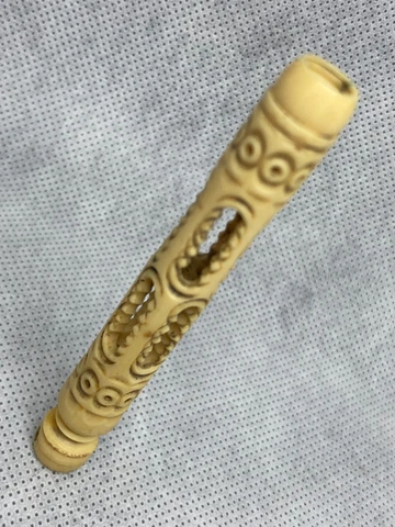 Antique Victorian Sewing Craft Needle Holder Case hand-carved Stanhope Column Cover